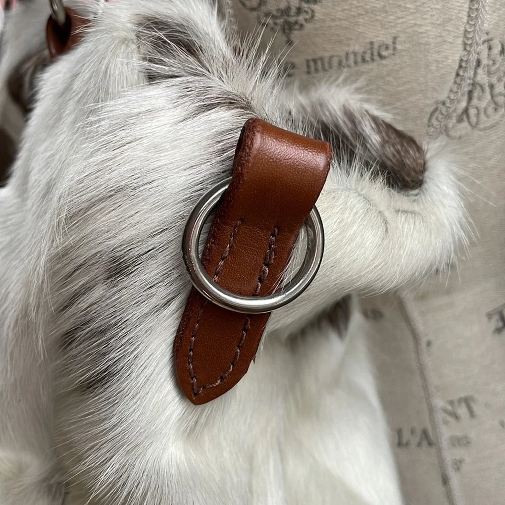 Cowhide‎ weekender bag tote, duffle